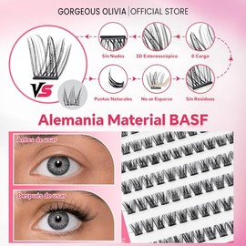 GORGEOUS OLIVIA 88 Piezas Set de Pinzas Para Pestañas Postizas Autoadhesivas,Las Pestañas Postizas Adhesivas no Requieren Pegamento ni Desmaquillante,