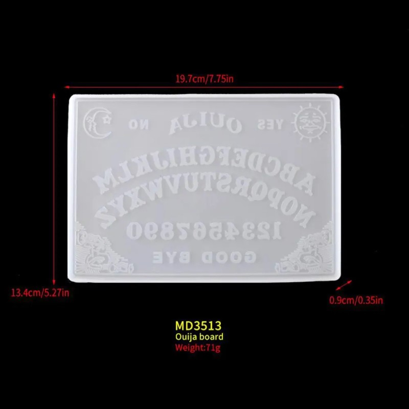 Molde De Resina De Silicona Ouija Para Rectángulo