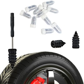 41Pcs Tyre Repair Screw Fast Car Puncture Repair Kit,Universal Self Service Tire Repair Repair Tool Tubeless Kit for Auto Car Motorcycle(20S+20L), Tyre Repair Kit Rubber Nails with Screwdriver