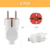 Schuko plug safety plug, 5 pack safety plug set with