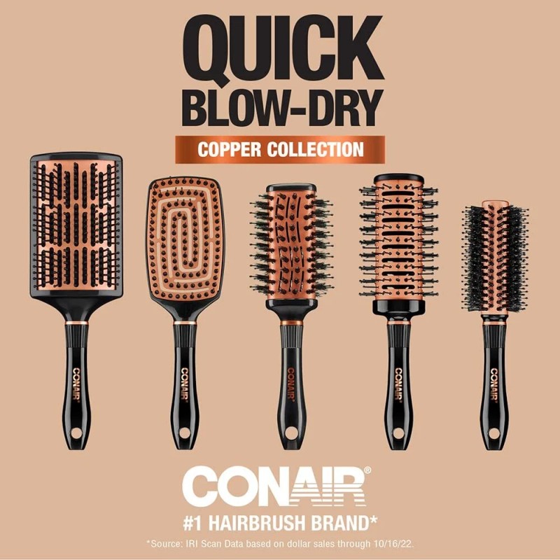 Conair Quick Blow Dry Pro Curved Paddle Brush for Fast