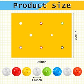 Kathfly Blue Hole Tarp Team Building Game 98 x 70 Inches Learning Fun Team Building Games for Work with 8 Pcs Team Building Ball for Teamwork Group Activities(Yellow)