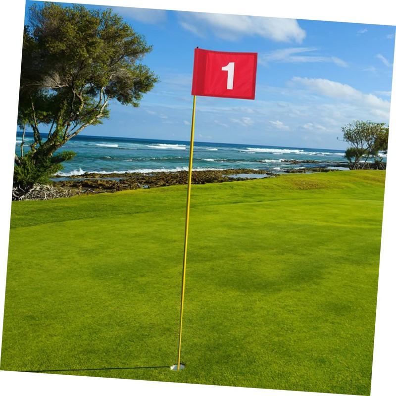 Abaodam 2Pcs Portable Golf Target Flags Lightweight Durable Training Flags