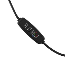 Acurit 54 LED Clip On Light Reading Lamp, 21 Inch Flexible Gooseneck, Adjustable 3 Color Temperature 800 Lumens, 10' Extra Long Power Cable, USB & Adapter - Black Metal