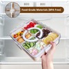 OIIVPWUL Snackle Box Container,Divided Serving Tray with Lid and Handle,Portable