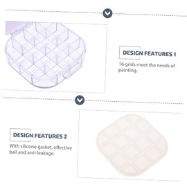 Ciieeo 1pc Paint Saver Box Compartment Artist Storage Case for Watercolor Gouache Color Mixing Container for Students and Professionals