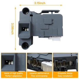 JRSHOME 2024 Upgraded 5304514774 Washer Door Lock Assembly Replace 4839359 AP6329665 PS12365826 EAP12365826 for Frigidaire Electrolux Washer Parts