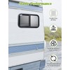 24"x20" RV Sliding Window - Horizontal Teardrop Style, DOT-Certified Tempered