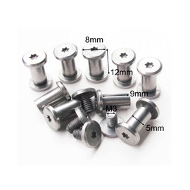 NC HAISDA Folding Knife Corby Bolts Pocket Knives Pivot Pins EDC Knifemakers Screw Fasteners Rivets DIY Knife Handle Studs Pack of 10 9mm