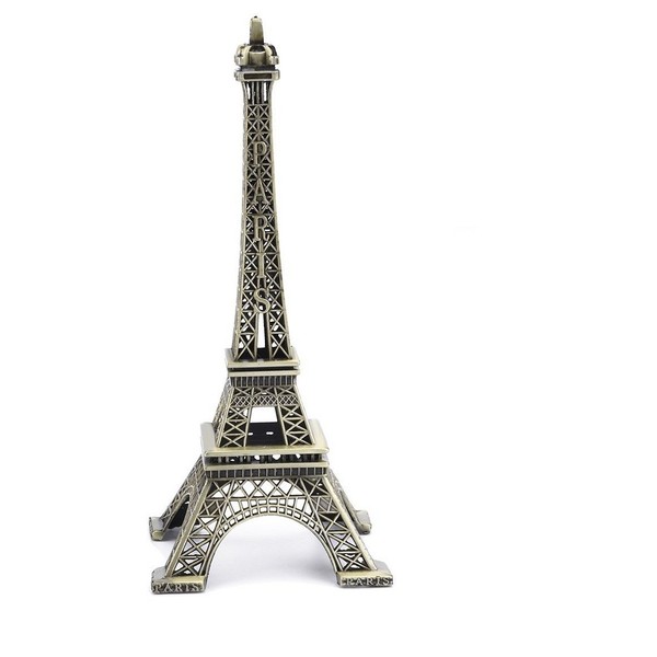 PROW® 15cm Paris Eiffel Tower Iron Craft Architecture Model Desktop Home Decoration Art Gift, Bronze