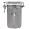 ChefWave Durable Stainless Steel Coffee Canister with Measuring Spoon, Convenient