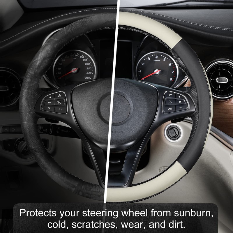 SEG Direct Car Steering Wheel Cover for Medium Standard Size