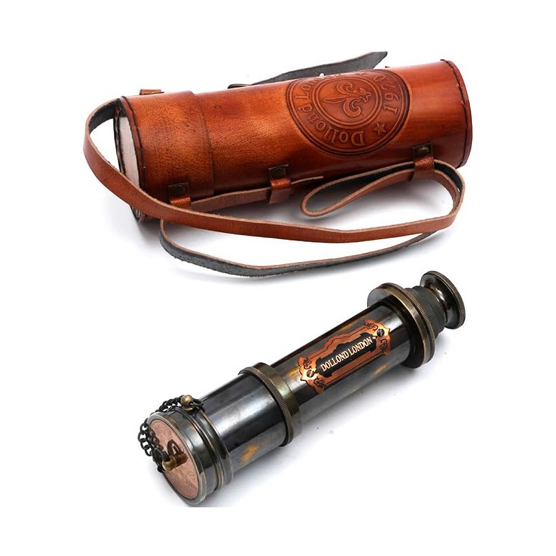 Vintage Brass Ship Telescope – Nautical Marine Spyglass for Sailing,