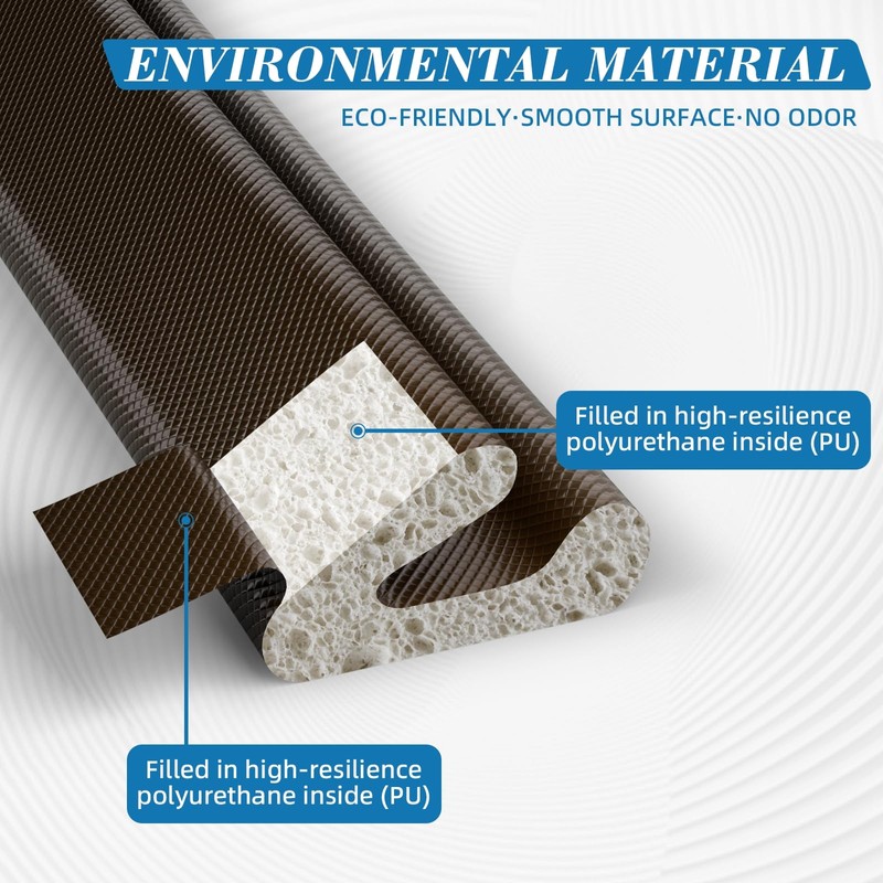 V-Shaped Weather Stripping Door Seal, 19.7FT Draft Stopper for Doors/Windows,