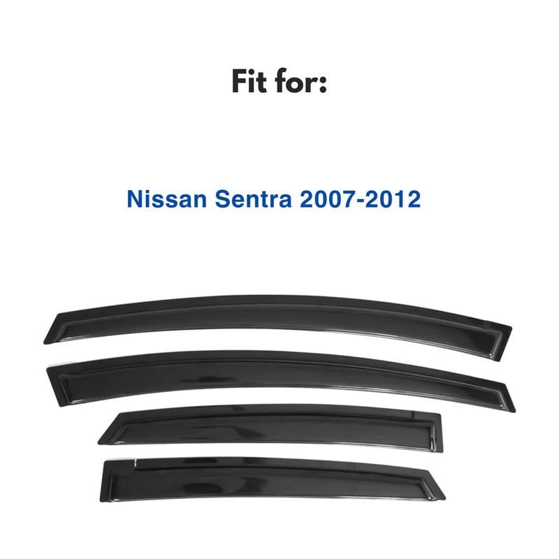 IG Window Visor for Nissan Sentra 2007-2012, Rain Guard Tape-On