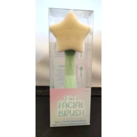 Star Silicone 2-in-1 Star Cleansing And Exfoliating Scrubber Brush Green M40