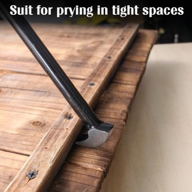 LEONTOOL 3PCS Rolling Head Pry Bar Set Heavy Duty Indexing Pry Bar Set for Automotive Machinery Aligning & Prying, 6 Inch 12 Inch 16 Inch Automotive Pry Bars Hand Tool Pry Tool, Carbon Steel