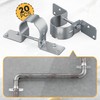 20 PCS Fence Post Brackets, 2-3/8 Steel to Wood Fence