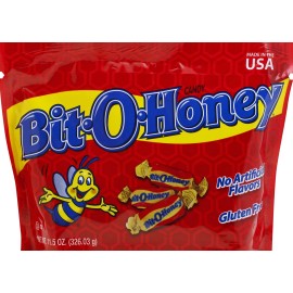 Bit-O-Honey Bit O Honey Candy 11.5 Ounce Gluten Free Taffy with Honey and Almond Bits
