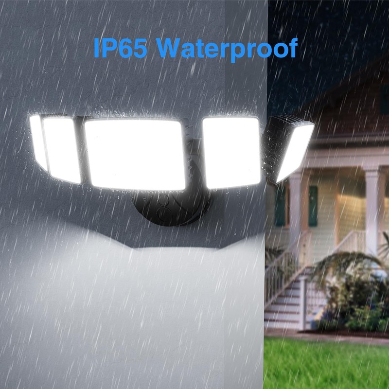 SZPOWER 120W Outdoor LED Flood Light, 5 Heads Exterior Security