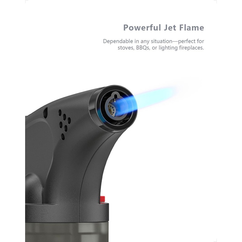 Torch Lighters Butane Refillable, Windproof Jet Blow Torch Lighters for