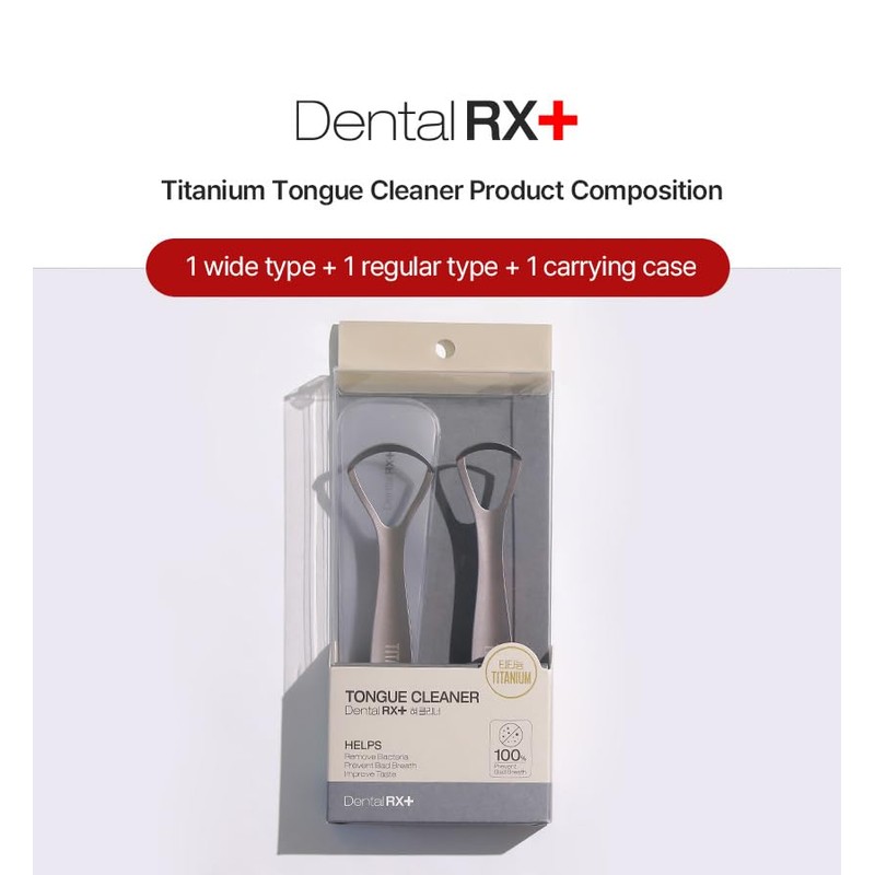 Dental RX+ Pure Titanium Tongue Scrapers For Adults and Kids