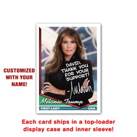 Melania Trump CUSTOM AUTOGRAPH First Lady Baseball Trading Card Signed MAGA 2020