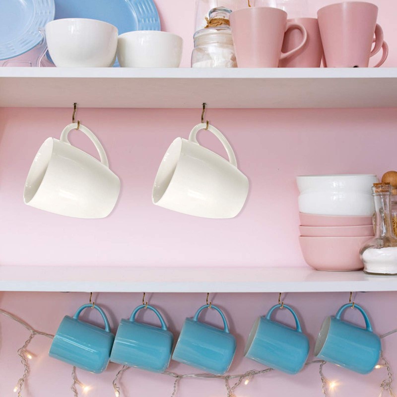 Aipaide Pack of 135 Screw Hooks Ceiling Hooks Cup Hooks