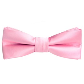 Black n Bianco Boys' Satin Modern Bow Tie Pre-Tied (Baby Pink)