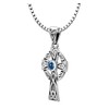 US Jewels Ladies 925 Sterling Silver Genuine Blue Topaz November
