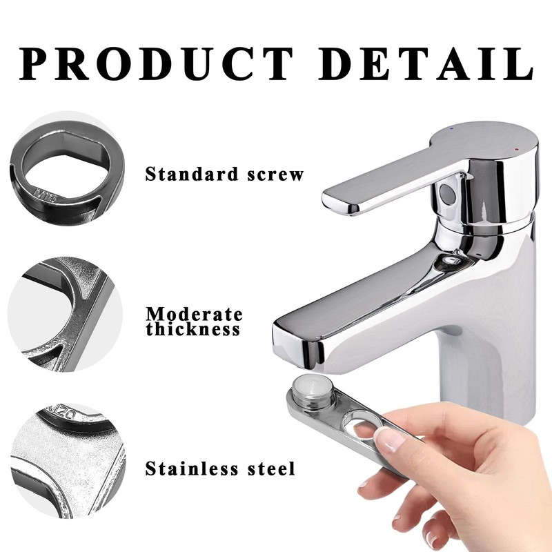 6-in-1 Multi-Function Faucet Aerator Wrench – Durable Three-Hole Tap Nozzle