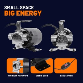 Smartbot 115V Water Transfer Pump, 1/10HP Portable Utility Pump - 330 GPH with Complete Water Hose Kit, Ideal for Efficient Water Removal from Basements, Pools, Gardens, Aquariums, and More