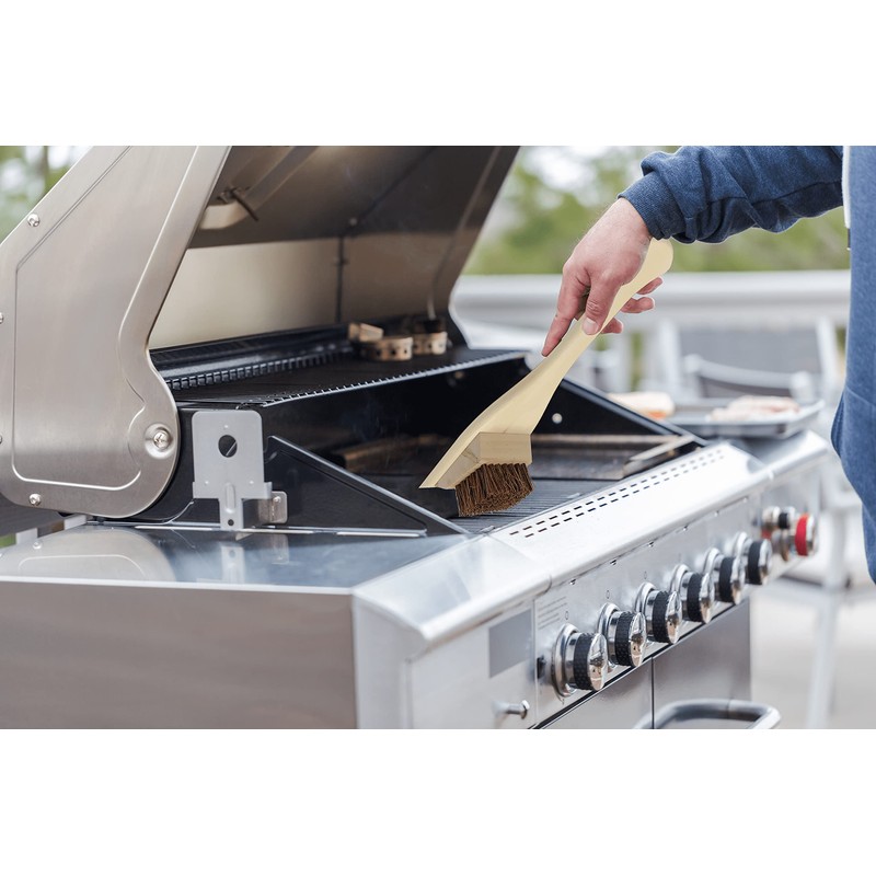 BBQ Wooden Scraper with brush