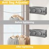 Retractable Clothesline Indoor & Outdoor, 16.7 Ft Non-Sagging Double Clothes