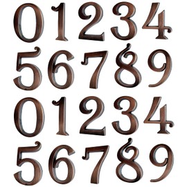 HopeWan Mailbox Numbers, Self Adhesive Door Address Number Stickers for Aprtment Office Home Room or Outside Business Decoration Project (Copper, 2.75" - Set of 20)