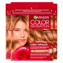 Garnier Color Sensation Color Retouch Permanent Hair Dye - Covers 100% White Hair - Blonde - 3 Colours