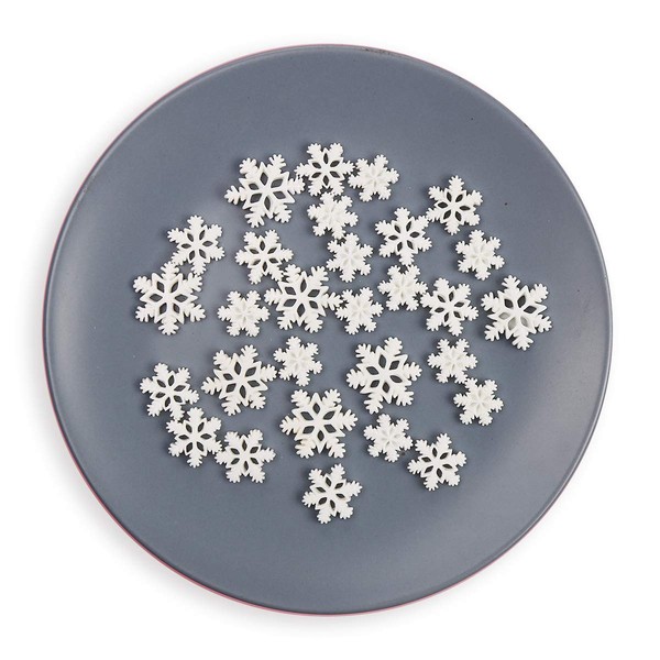 48 PCS Christmas Resin Snowflake White Snow Flake DIY Scrapbooking