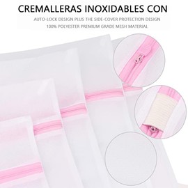 Bolsas de Lavandería 8 Pack,Malla para Lavar Ropa con Cremallera,Clasificación de Ropa y Lavado,Bolsa de Almacenamiento,Para Viajes,Blusa,Sujetador,Calcetería,Ropa Interior