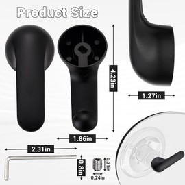 Shower Faucet Handle Replacement Compatible with Delta H79 Single Metal Lever Handle Kit for 1300/1400 Series Tub Faucet, Black