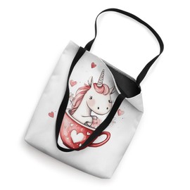 Unicorn Valentine's Day Coffee Lover Gift for Girls Tote Bag
