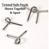 Twisted Nail Puzzle, Bundle of 12 Identical Puzzles, for Ages