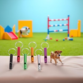 Fansoftiks 6 Pcs Ultrasonic Dog Training Whistles Metal Dog Training Whistles for Small Large Pet Dog Whistles Dog Flute Dog Whistles That Makes Dogs Come to You That Makes Dogs Stop Barking