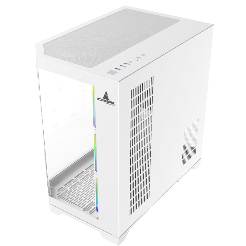 PC Gaming ATX Case Iceberg Crystal Edge Full Panoramic View