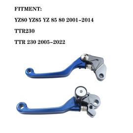 Adsspro Motorcycle Billet Foldable Brake Clutch Lever Handle CNC Aluminum Pivot for YZ80 YZ85 YZ 85 80 2001-2014 TTR230 TTR 230 2005-2022 Dirt Pit Bike Motocross