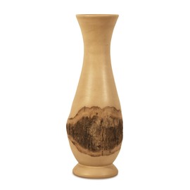 Aeravida Nature Vintage Natural Bark Rustic Décor 12-inch Mango Tree Wood Flower Vase | Modern Farmhouse Home Décor | Floral Kitchen Bedroom Living Room Home Decoration