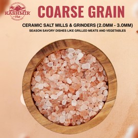 LA SALT CO Kashmir 2.2 Lbs Coarse Pink Himalayan Salt | Pure, Food Grade with 84 Trace Minerals | Supports Healthy Circulation & Helps Reduce Inflammation | Kosher, Vegan, Non-GMO, & Cruelty-Free