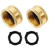 Hourleey Brass Garden Hose End Caps, 2 Pack 3/4" Female