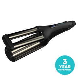 Revamp Progloss Wave Define Styler Professional, Ion Technology, Cylinder Enriched with Progloss Super Smooth Keratin, Argan and Coconut Oil, Curl Free Design for Smooth S Waves