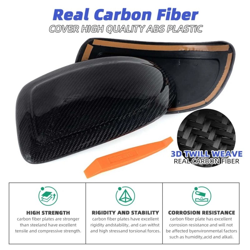 ANNX 2PCS For 1999-2006 Chevy Silverado GMC Sierra Real Carbon