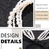 Handcess Bow Pearl Necklace Beaded Layered Necklaces Pearl Choker Necklace